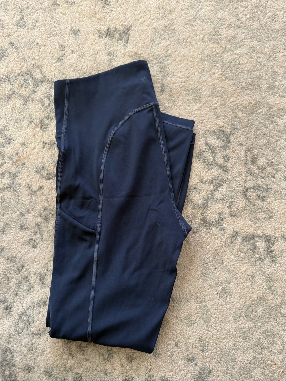 Athleta Navy Stash Pocket 7/8 Leggings Women's Small High Rise